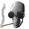 Skull with cigar